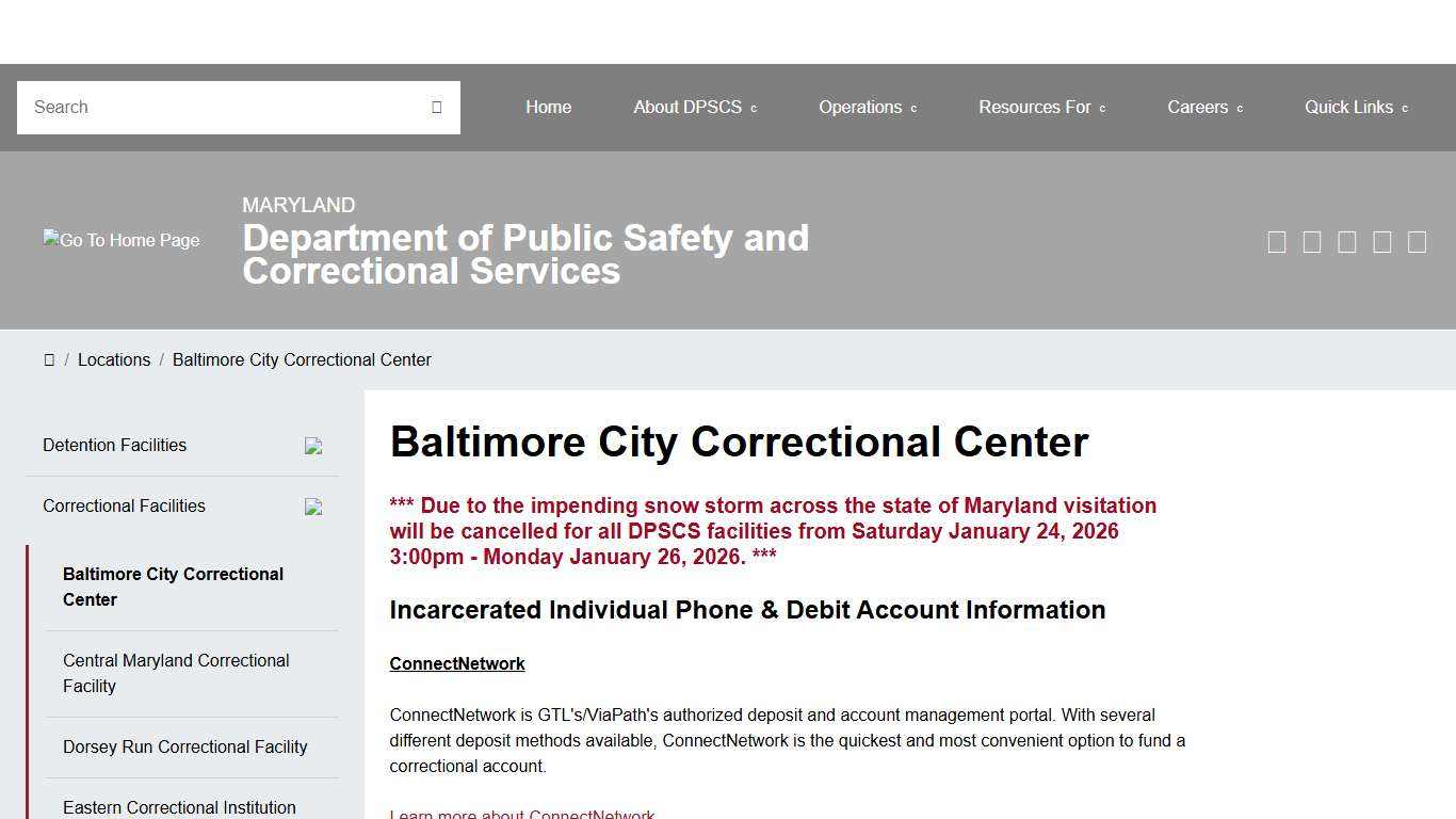 DPSCS - Baltimore Central Booking & Intake Center